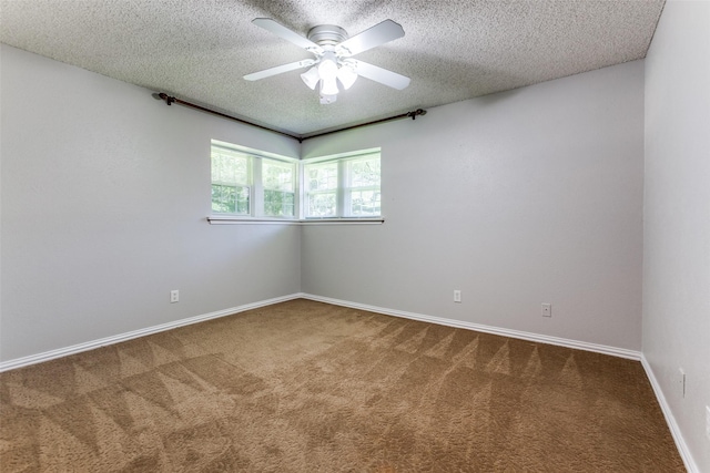 5008 Natchez Dr, Sachse, TX 75048 - unfurnished room featuring carpet floors, a textured ceiling, and ceiling fan