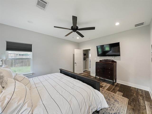403 Sonoma Ct, Sherman, TX 75092 - bedroom with wood finished floors, recessed lighting, and a ceiling fan