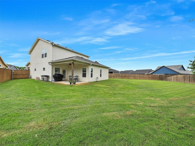 403 Sonoma Ct, Sherman, TX 75092 - rear view of property with ceiling fan, a patio area, and a fenced backyard