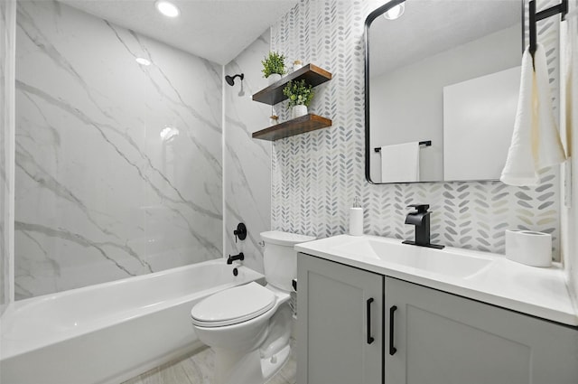 633 S Waxahachie St, Mansfield, TX 76063 - bathroom with vanity,  shower combination, and recessed lighting