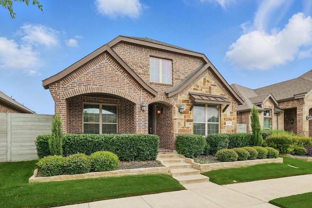 824 10th St, Argyle, TX 76226 - view of front of property with brick siding and stone siding
