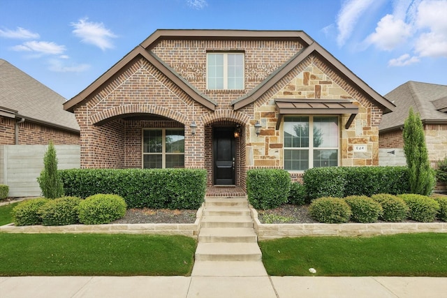 824 10th St, Argyle, TX 76226 - view of front of house featuring brick siding and stone siding