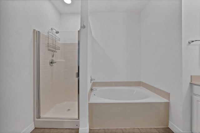 4517 Evanshire Way, Mckinney, TX 75070 - full bath featuring a stall shower, a bath, and vanity