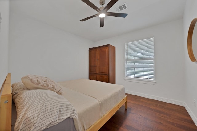 4517 Evanshire Way, Mckinney, TX 75070 - bedroom featuring dark wood-type flooring and a ceiling fan