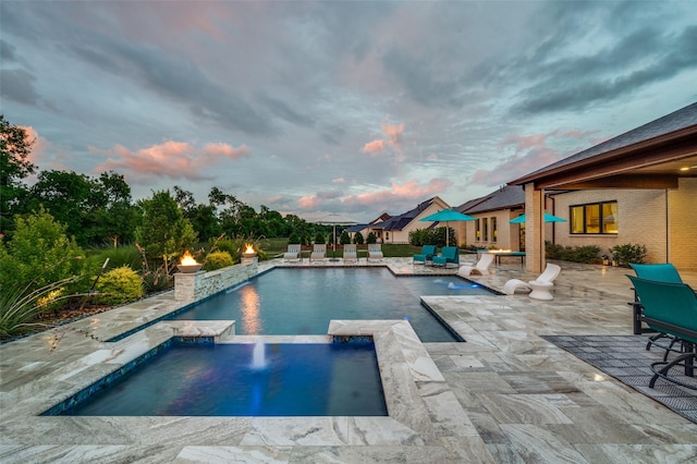2110 Honey Ln, Celina, TX 75009 - view of swimming pool with a patio area and a pool with connected hot tub