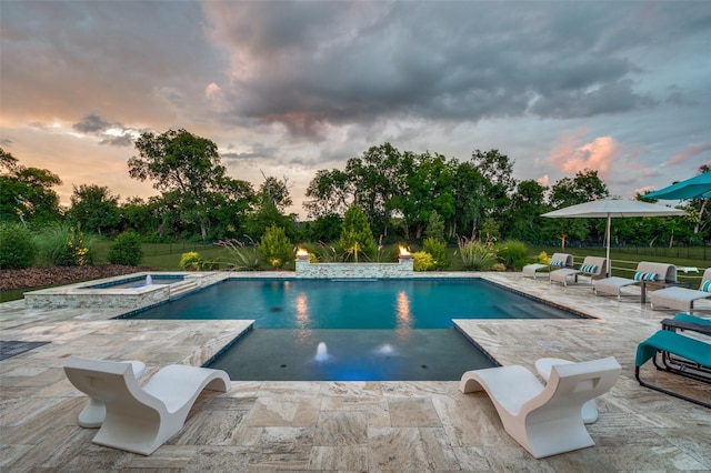 2110 Honey Ln, Celina, TX 75009 - view of swimming pool with a patio and a pool with connected hot tub