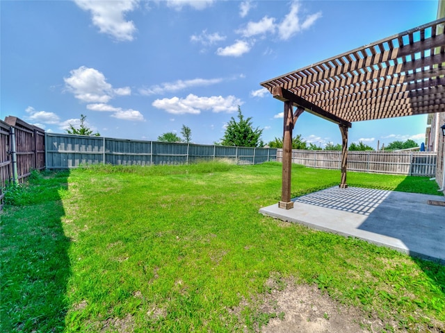 1034 Pelican Dr, Frisco, TX 75033 - fenced backyard with a pergola and a patio