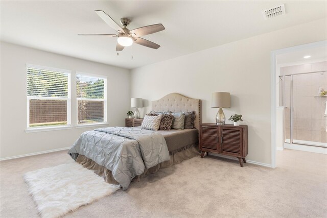 1105 Trace Dr, Aubrey, TX 76227 - carpeted bedroom with baseboards and a ceiling fan