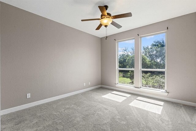 805 S Duncan Creek Ct, Weatherford, TX 76087 - unfurnished room with carpet floors, plenty of natural light, and a ceiling fan