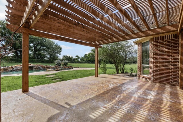 805 S Duncan Creek Ct, Weatherford, TX 76087 - view of patio with a pergola
