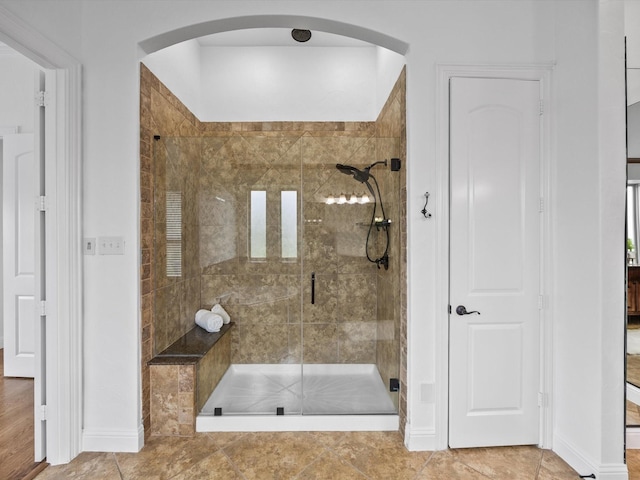 3241 Mindy Ln, Midlothian, TX 76065 - bathroom with a shower stall and baseboards