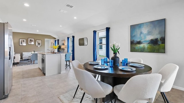 118 Gerber Ln, Boyd, TX 76023 - dining space with recessed lighting and light tile patterned flooring