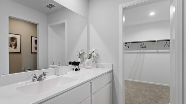 118 Gerber Ln, Boyd, TX 76023 - bathroom with vanity and a spacious closet