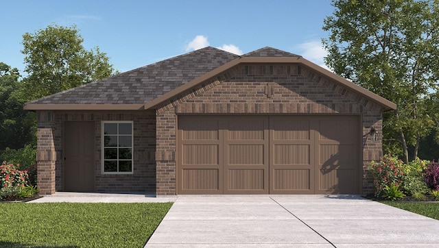 114 Gerber Ln, Boyd, TX 76023 - view of front facade with an attached garage, driveway, and brick siding