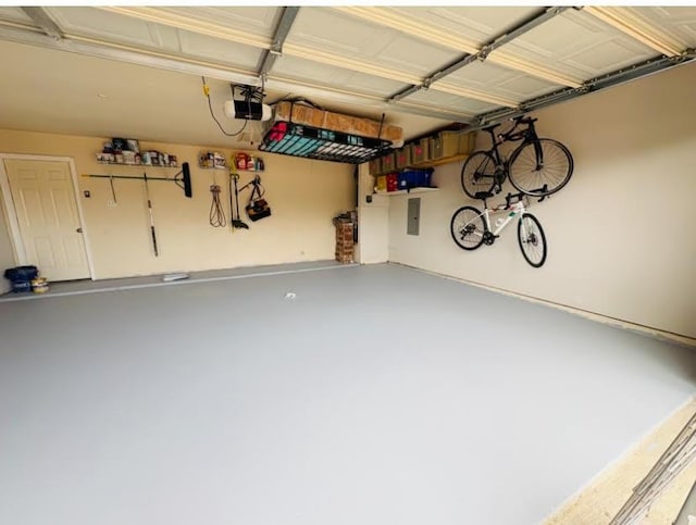 2009 Reddenson Dr, Carrollton, TX 75010 - garage with electric panel and a garage door opener
