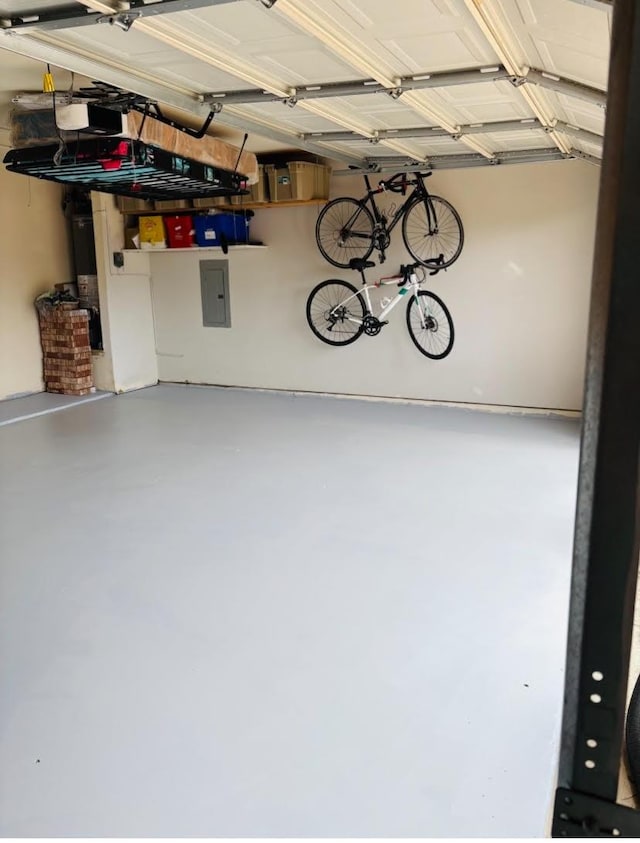 2009 Reddenson Dr, Carrollton, TX 75010 - garage with electric panel and a garage door opener