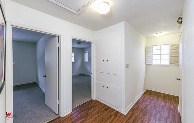 719 Edgemont St, Shreveport, LA 71106 - hallway featuring dark wood-style floors and baseboards