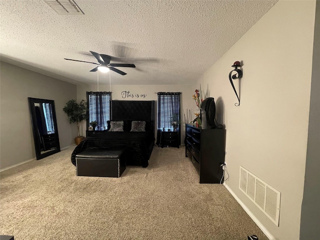 8732 Fox Meadow Way, Fort Worth, TX 76123 - bedroom featuring a textured ceiling, light carpet, and ceiling fan