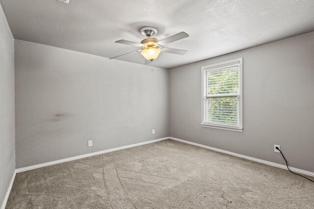 84 Kristin Dr, Pottsboro, TX 75076 - unfurnished room with carpet, ceiling fan, and a textured ceiling