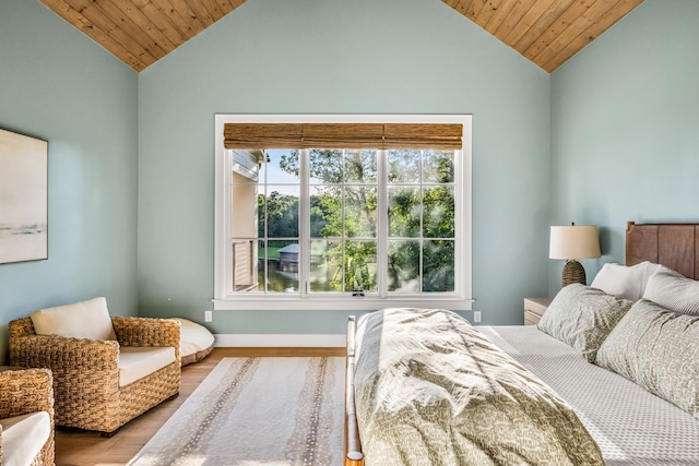 3560 Pleasant Run Cir, Athens, TX 75752 - bedroom with wood ceiling, wood finished floors, and vaulted ceiling