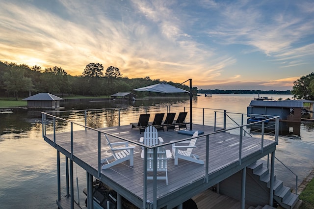 3560 Pleasant Run Cir, Athens, TX 75752 - dock with a deck with water view
