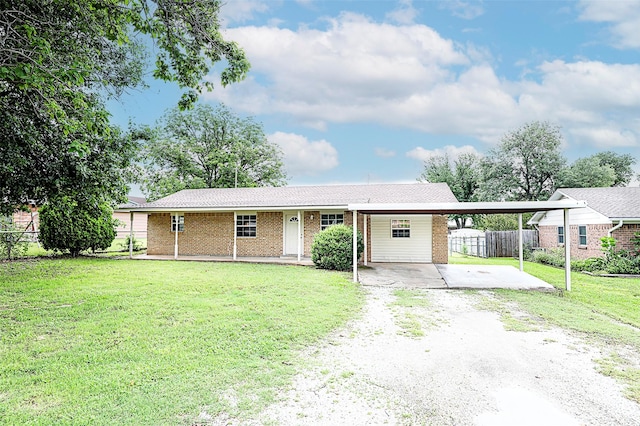 103 Wise St, Nocona, TX 76255 - single story home with dirt driveway, brick siding, and a carport