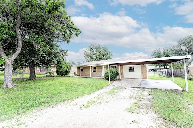 103 Wise St, Nocona, TX 76255 - ranch-style home with dirt driveway and brick siding