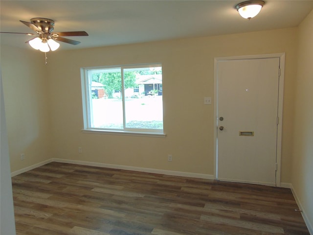 802 Acton Ave, Duncanville, TX 75137 - spare room featuring wood finished floors and a ceiling fan
