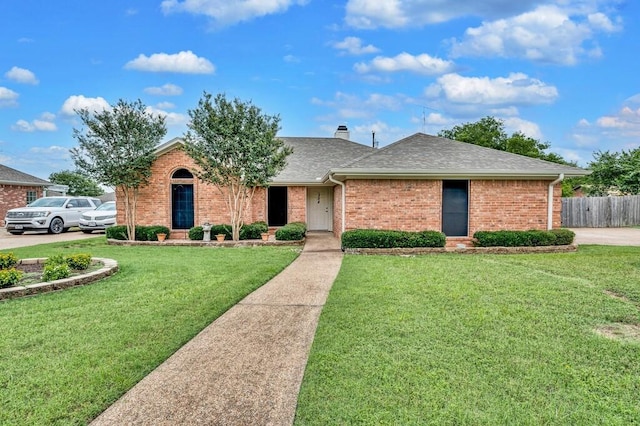 308 Greystone Dr, Lorena, TX 76655 - view of front of property featuring brick siding, roof with shingles, and a chimney