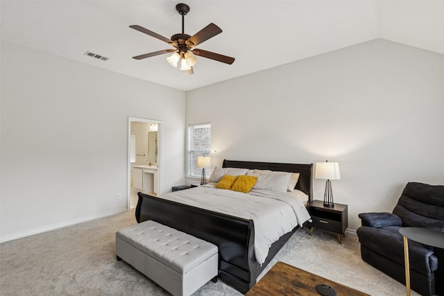 2708 Ferdinand, Grand Prairie, TX 75054 - carpeted bedroom with ceiling fan and connected bathroom