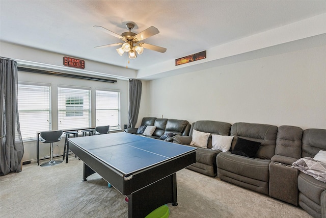 2708 Ferdinand, Grand Prairie, TX 75054 - recreation room with carpet floors and ceiling fan