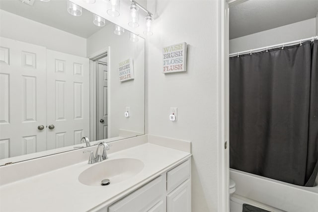 2708 Ferdinand, Grand Prairie, TX 75054 - full bathroom featuring vanity and shower / bathtub combination with curtain