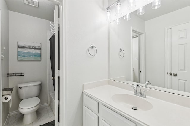 2708 Ferdinand, Grand Prairie, TX 75054 - full bath featuring vanity, marble finish flooring, and shower / tub combo with curtain