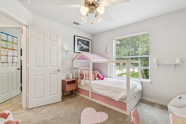 2708 Ferdinand, Grand Prairie, TX 75054 - bedroom with carpet flooring and a ceiling fan