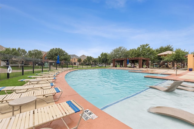 2708 Ferdinand, Grand Prairie, TX 75054 - community pool featuring a pergola and a patio