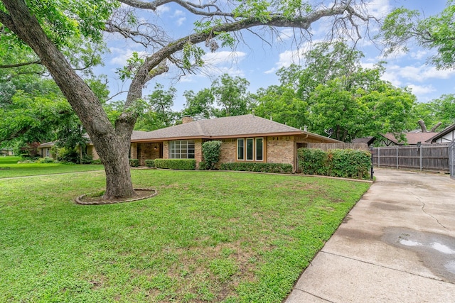 3004 Glasgow Dr, Arlington, TX 76015 - single story home featuring driveway, brick siding, a chimney, and roof with shingles