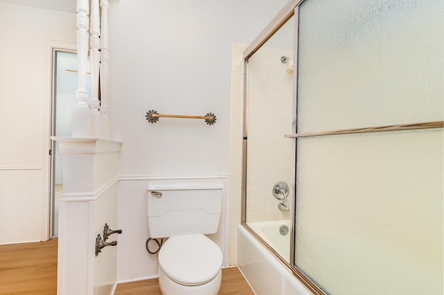 3004 Glasgow Dr, Arlington, TX 76015 - full bath with wood finished floors and combined bath / shower with glass door