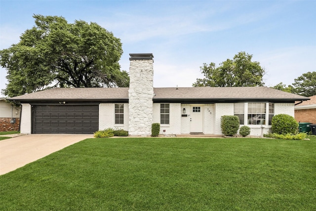 348 Thompson St, Fort Worth, TX 76134 - ranch-style house with brick siding, an attached garage, and driveway