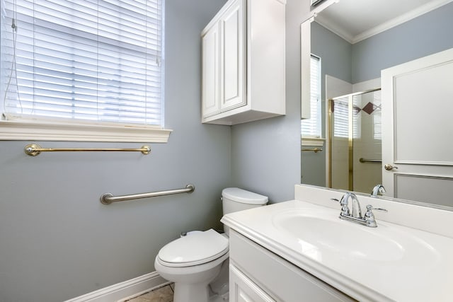 305 Wood Duck Ln, Mckinney, TX 75072 - full bathroom with a shower stall, crown molding, and vanity