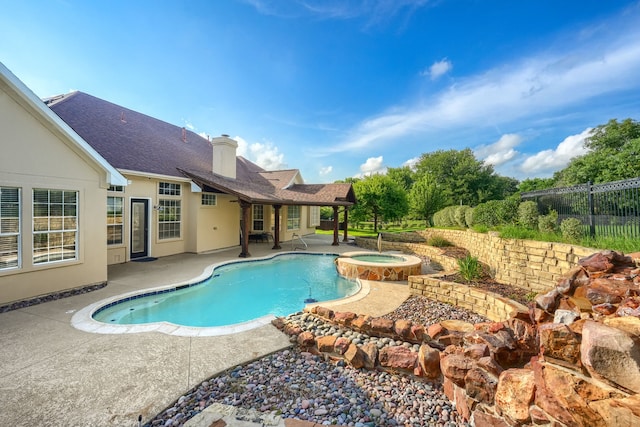 305 Wood Duck Ln, Mckinney, TX 75072 - view of swimming pool with an in-ground hot tub and a patio area