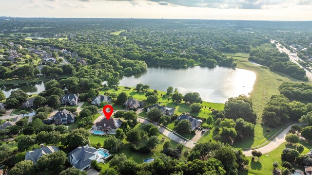 305 Wood Duck Ln, Mckinney, TX 75072 - aerial view of residential area with a large body of water