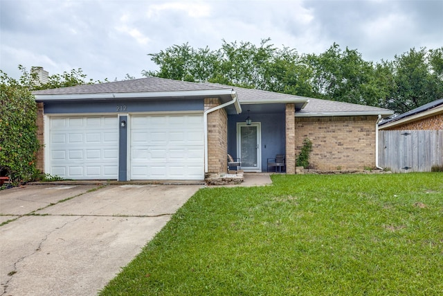212 Valley Spring Dr, Arlington, TX 76018 - view of front of house featuring driveway, an attached garage, brick siding, and roof with shingles
