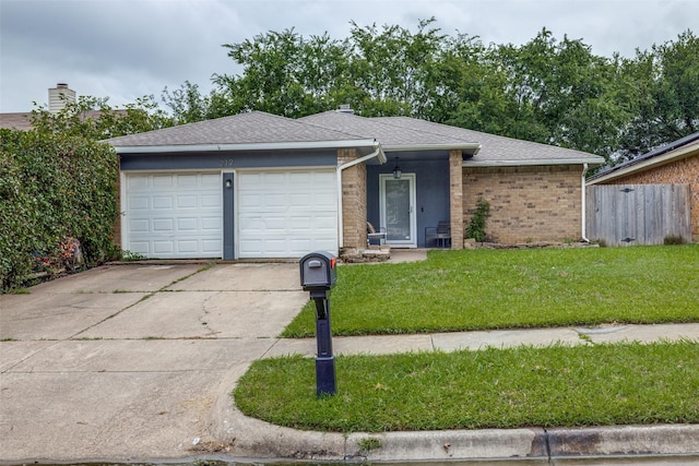 212 Valley Spring Dr, Arlington, TX 76018 - single story home featuring an attached garage, driveway, brick siding, and a shingled roof