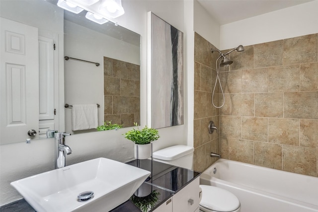 8688 Grenadier Ct, Dallas, TX 75238 - bathroom featuring a sink and tub / shower combination