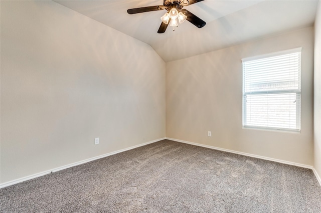 408 Citation Ln, Ponder, TX 76259 - carpeted empty room featuring ceiling fan and lofted ceiling