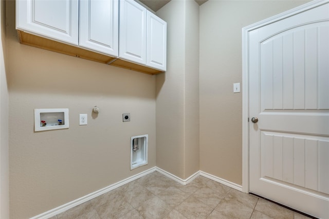 408 Citation Ln, Ponder, TX 76259 - laundry room with hookup for an electric dryer, hookup for a washing machine, cabinet space, and gas dryer hookup