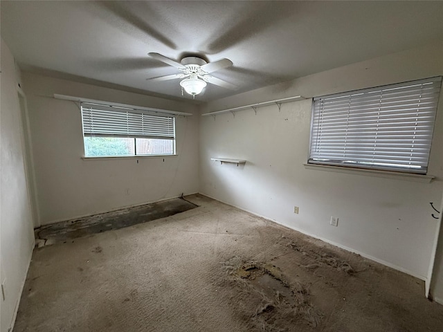 4705 Windsor Dr, Garland, TX 75042 - unfurnished room with a ceiling fan and carpet flooring
