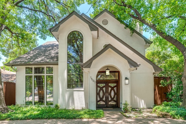 1507 Abrams Rd, Dallas, TX 75214 - property entrance with stucco siding