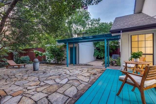 1507 Abrams Rd, Dallas, TX 75214 - fenced backyard with a patio area and an outbuilding