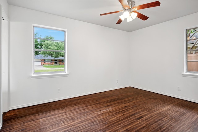 522 Carol Ct, Richardson, TX 75081 - spare room with wood finished floors and a ceiling fan